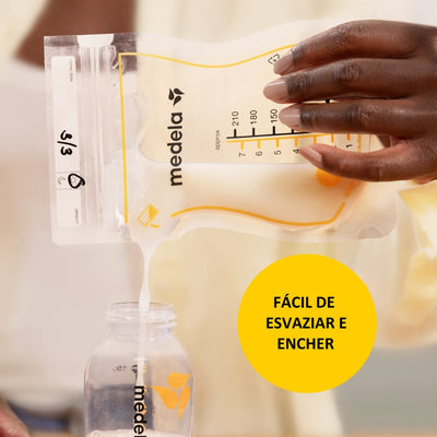 Sacos Para Armazenar Leite Materno Easy Pour Medela - 50 Unidades - Diferenciais do Produto